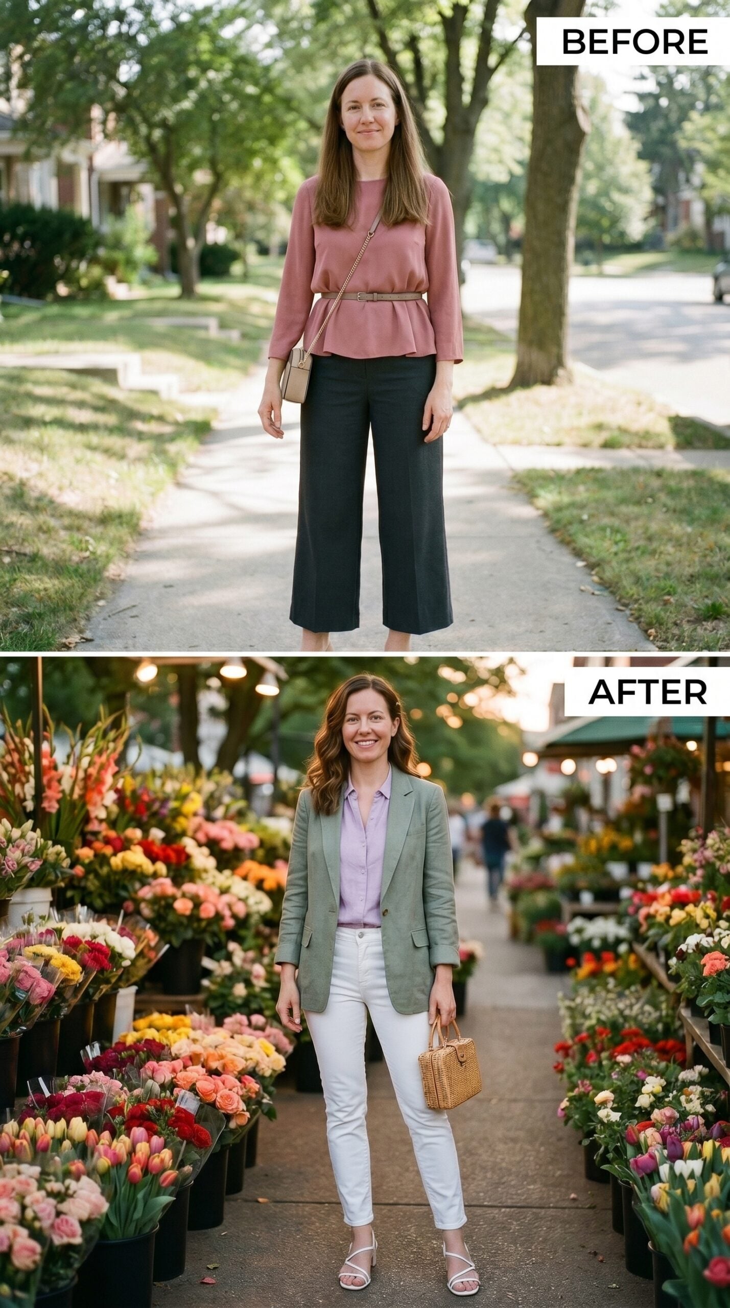 Flower Market Morning and She Dressed Like She Actually Wanted to Be There