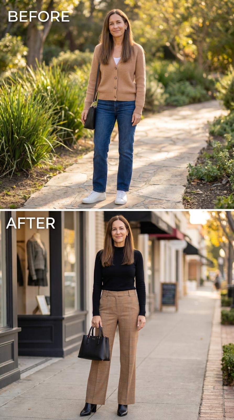 Plaid Trousers, Black Turtleneck, and the Boutique Block That Finally Matches the Moment