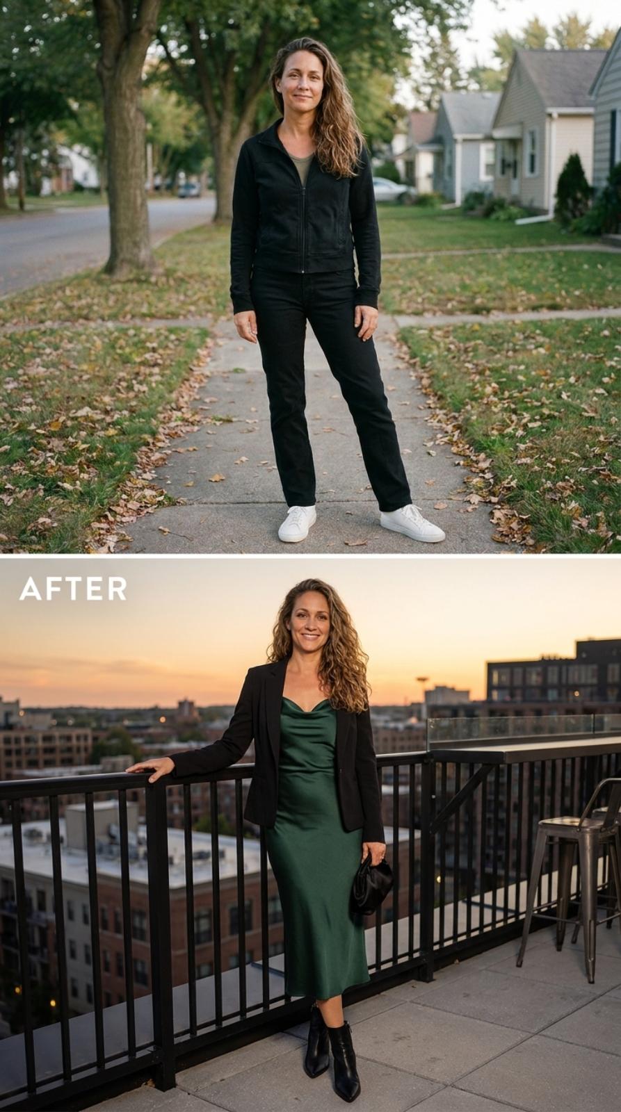Silk, a Blazer, and Sunset Light That Does Half the Work