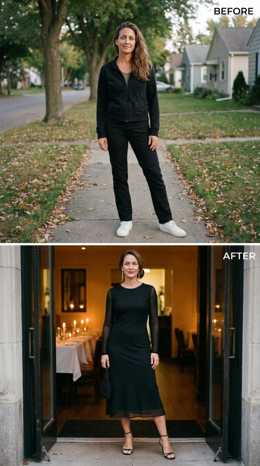 Sheer Sleeves, a Candlelit Doorway, and She Didn't Glance Back