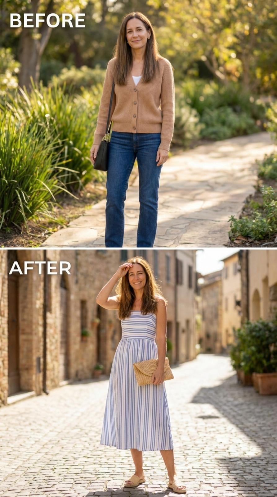 Striped Midi, Cobblestone Streets, and the Summer Dress That Finally Earned the Setting