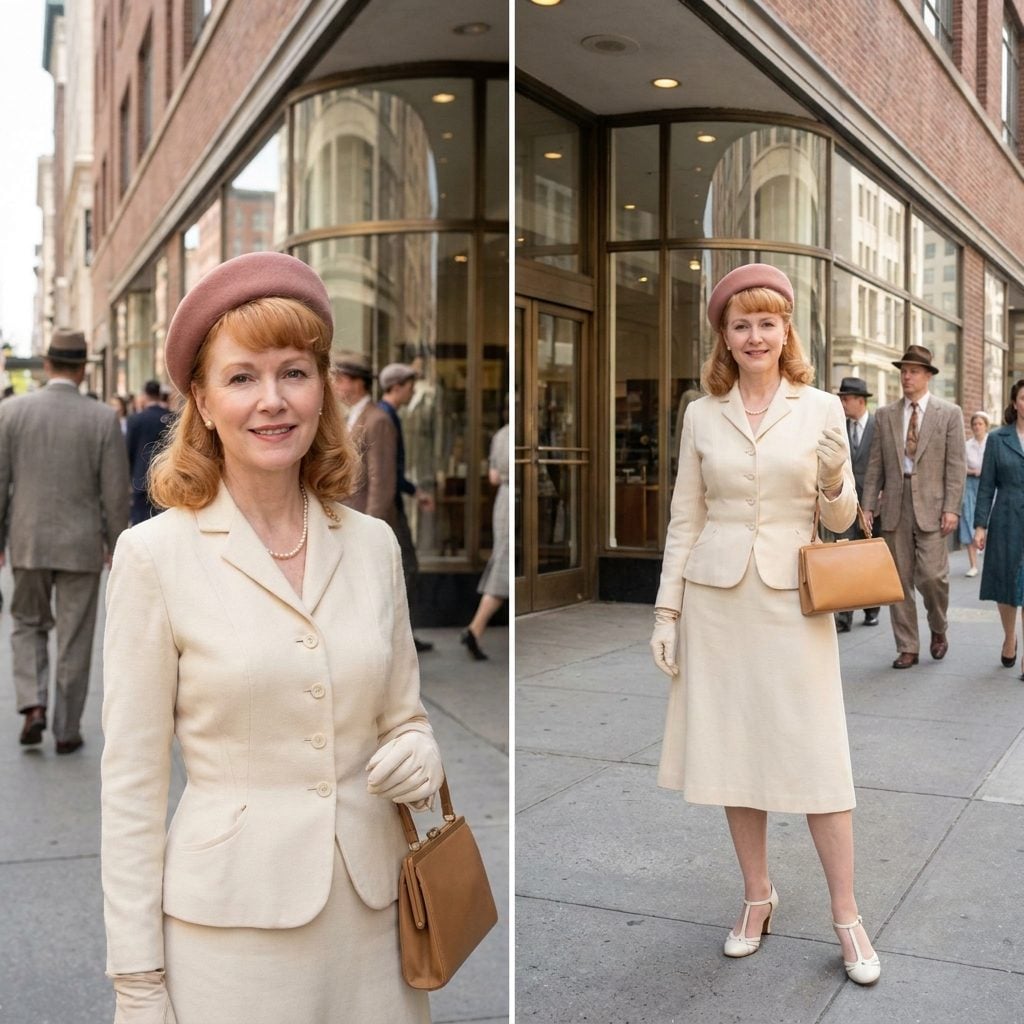 The Pillbox Hat and the Rolled Bangs Beneath It, an Entire Mood in Strawberry Blonde