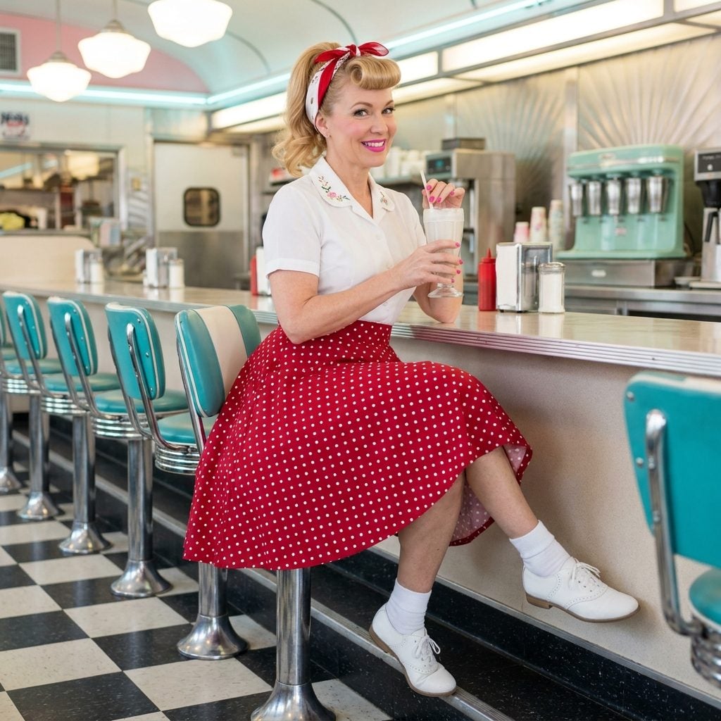 The High Ponytail With a Scarf at the Base: Soda Shop Hair That Took Longer Than You'd Think