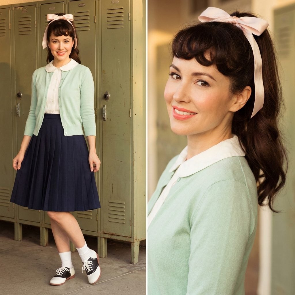 The Satin Ribbon Ponytail That Every Good Girl Wore to School