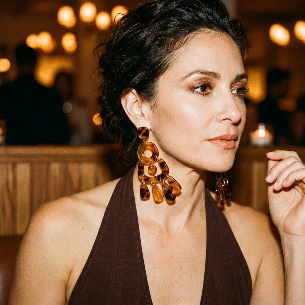 Chandelier Earrings That Grazed the Collarbone and Announced You Before You Arrived
