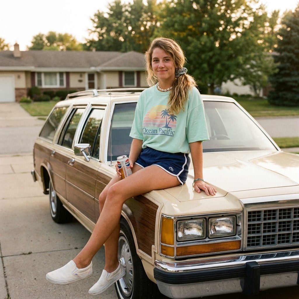 A Loose Surf-Brand Tee With Short Gym Shorts That Had Nothing to Do With Surfing or the Gym