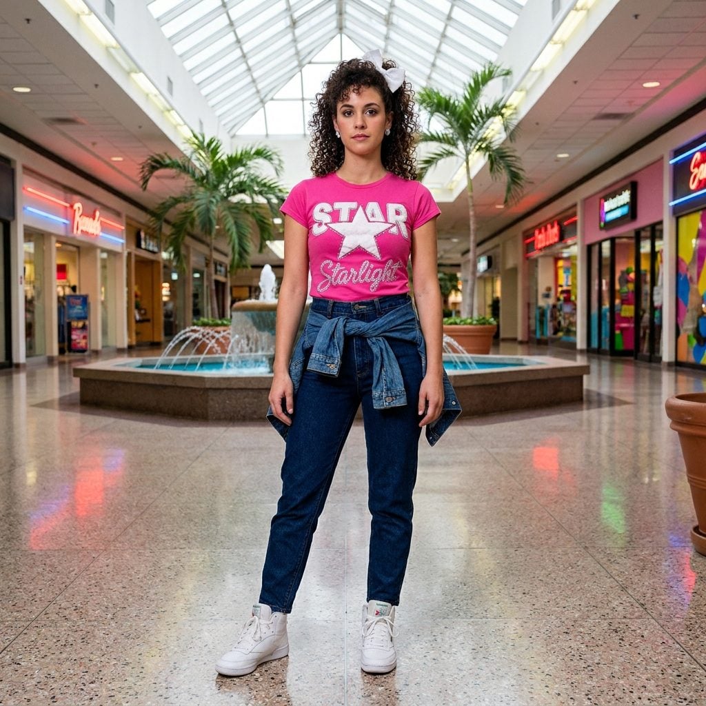 The Fitted Tee With Puff-Print Graphics and Bedazzled Lettering You Could Feel Through Your Jacket