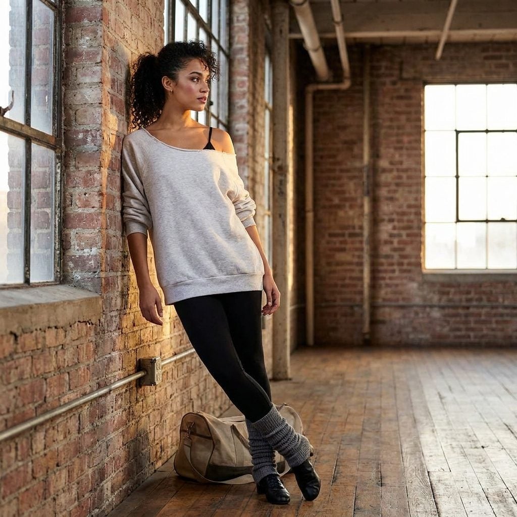The Slashed-Neckline Flashdance Sweatshirt Tee That Showed Exactly One Shoulder
