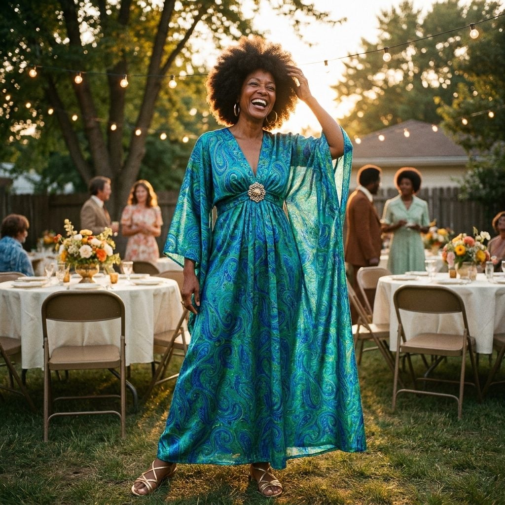The Caftan in Clashing Peacock and Paisley That Made Every Photograph Look Like a Fever Dream