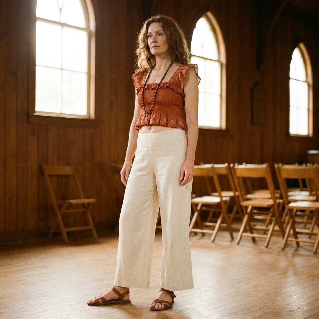 Smocked Bare-Midriff Tops at a Formal Wedding Ceremony, No Notes