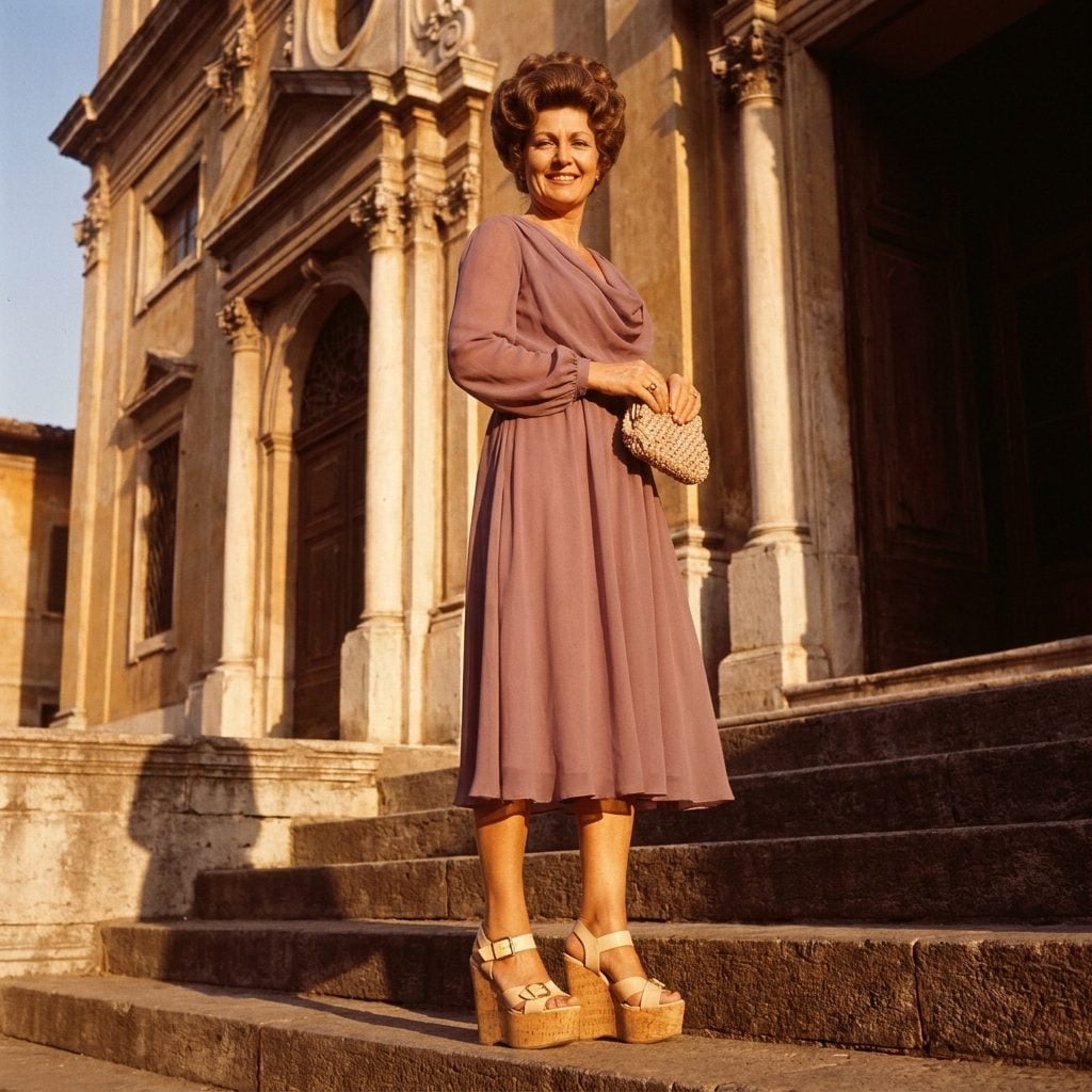 Platform Shoes With 5-Inch Cork Heels That the Mother of the Bride Absolutely Refused to Apologize For