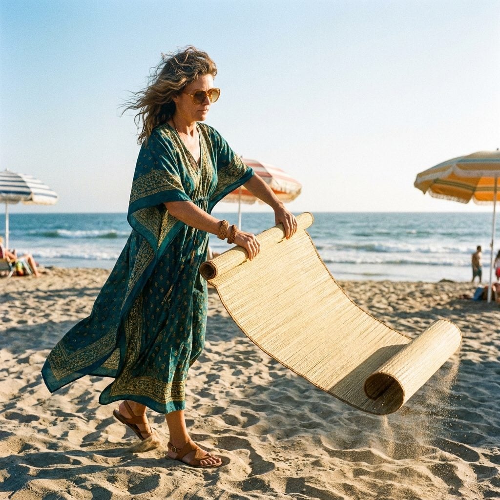 A Wicker Beach Mat With the Structural Integrity of a Suggestion