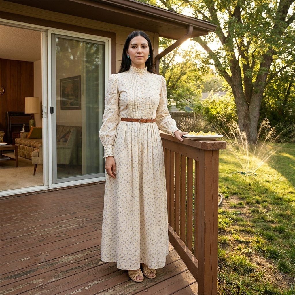 The Prairie-Style Maxi Dress Covered in Tiny Floral Prints (Gunne Sax Energy, Whether It Was Gunne Sax or Not)