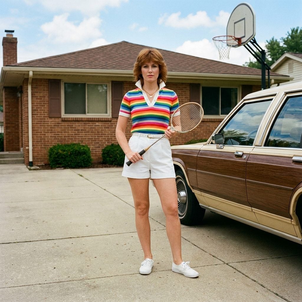 The Rainbow-Striped Polo Shirt With White Tennis Shorts (Country Club Dreams on a Suburban Budget)