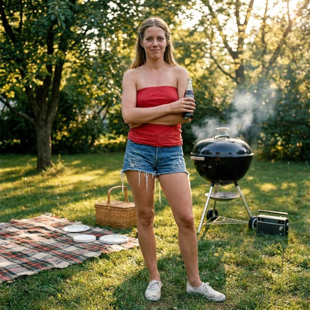 The Tube Top and Frayed Cutoff Jean Shorts Combo That Required Constant Vigilance