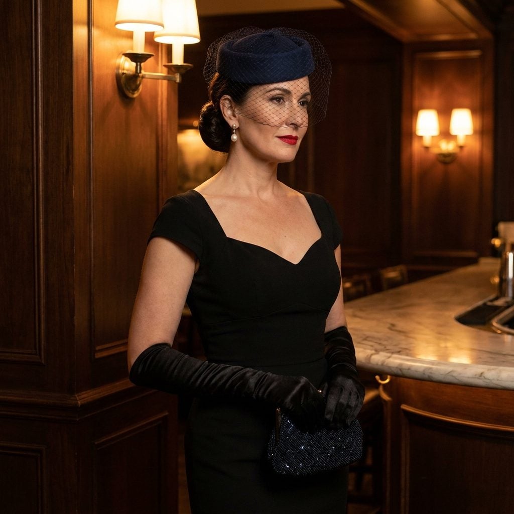 The Veiled Cocktail Hat That Made Every Entrance Feel Like a Movie Scene