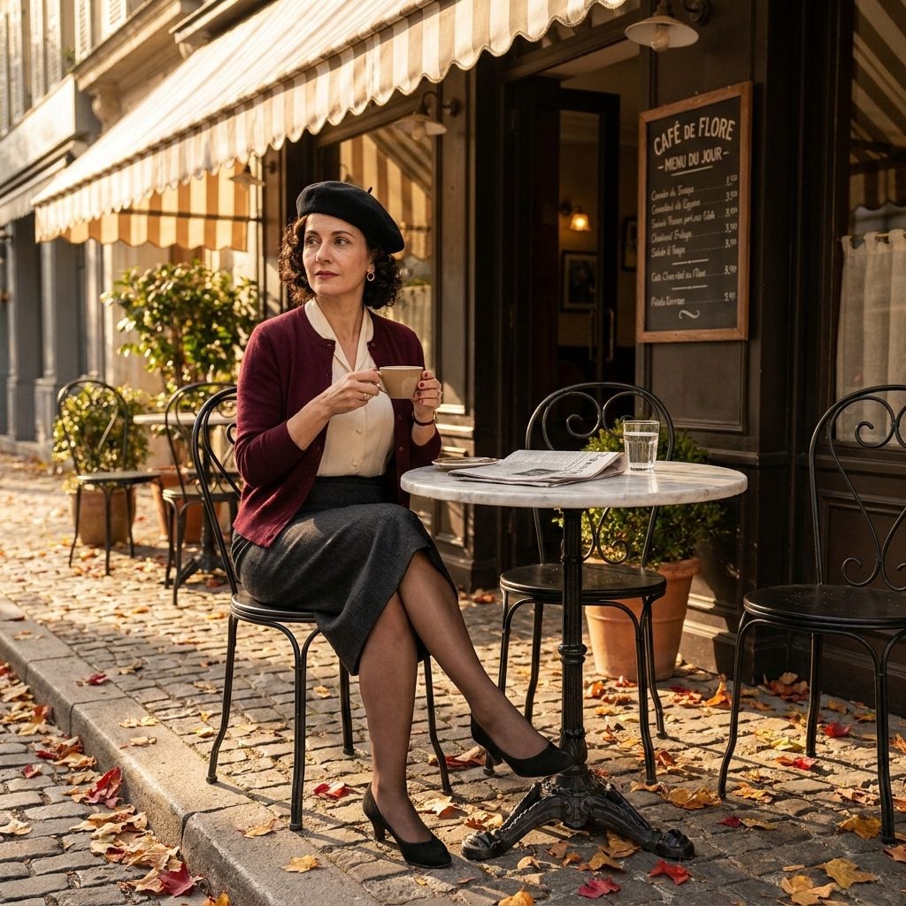 The Beret Tilted Just So at the Café Table, Because Paris Was Always the Point