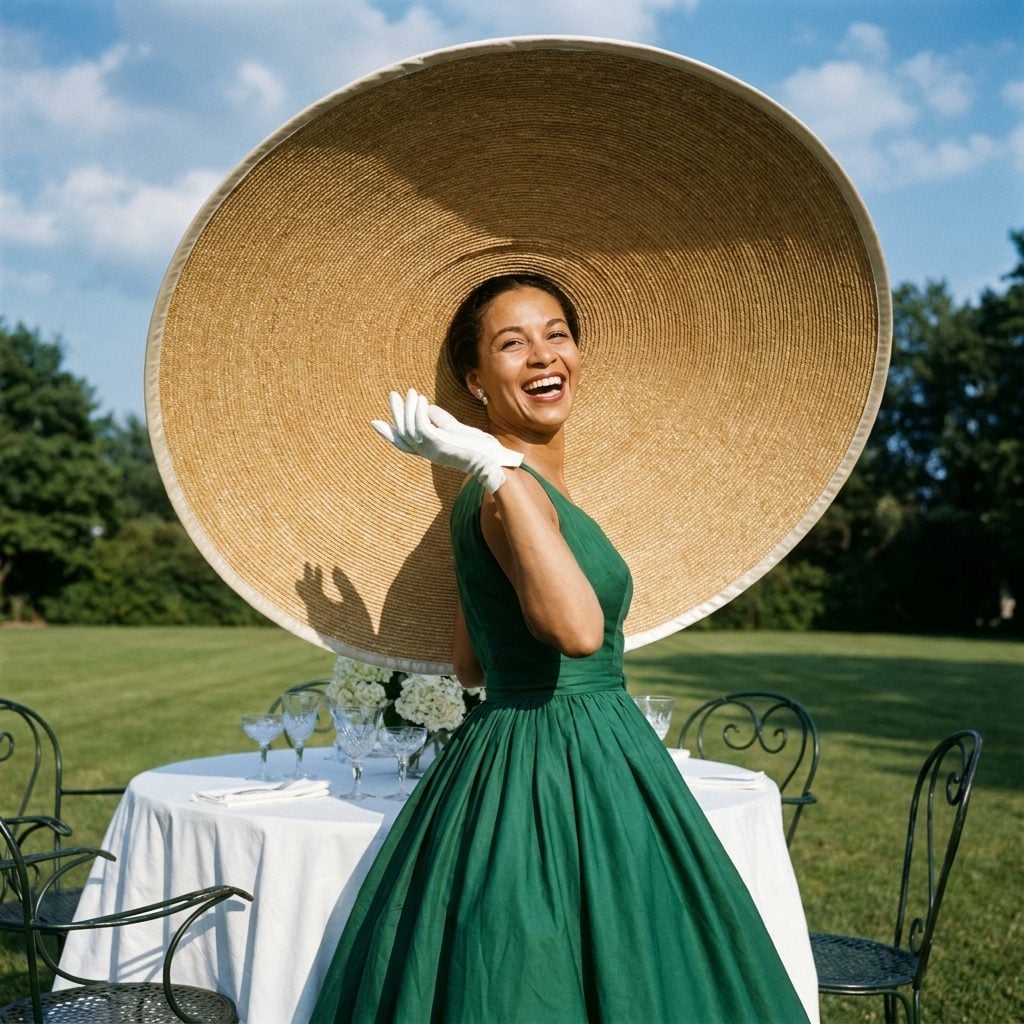 The Cartwheel Hat, Which Was Basically a Halo Made of Straw and Audacity