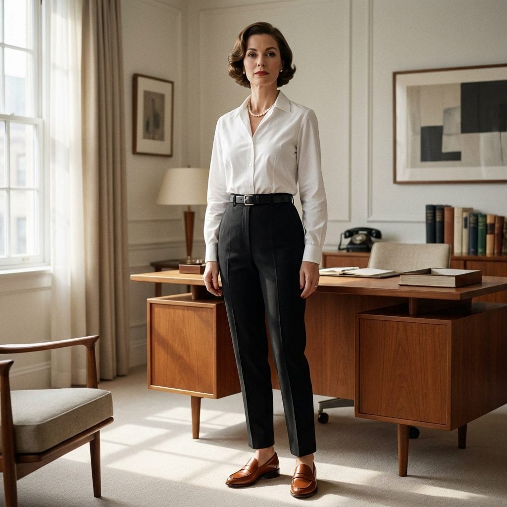 Leather Loafers With Cigarette Pants: The 1950s Outfit That Still Works Today