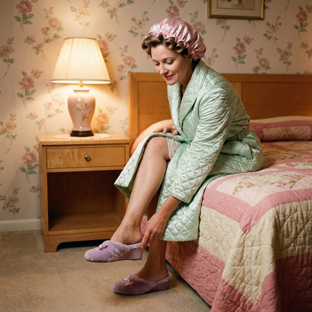 The Pastel Bedroom Slippers Every Woman Kept Tucked Beside the Bed