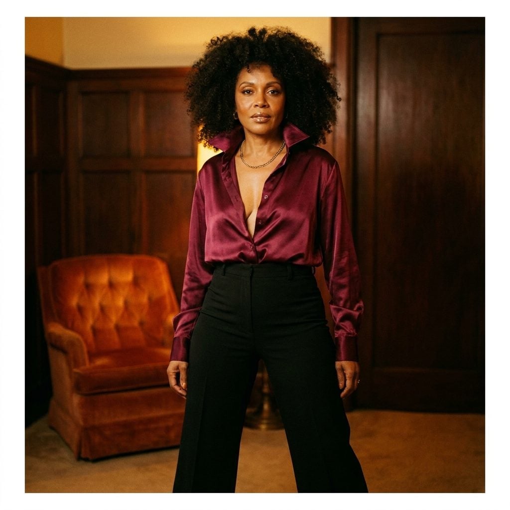 The Satin Disco Shirt Unbuttoned to a Level That Would Violate Dress Codes Today