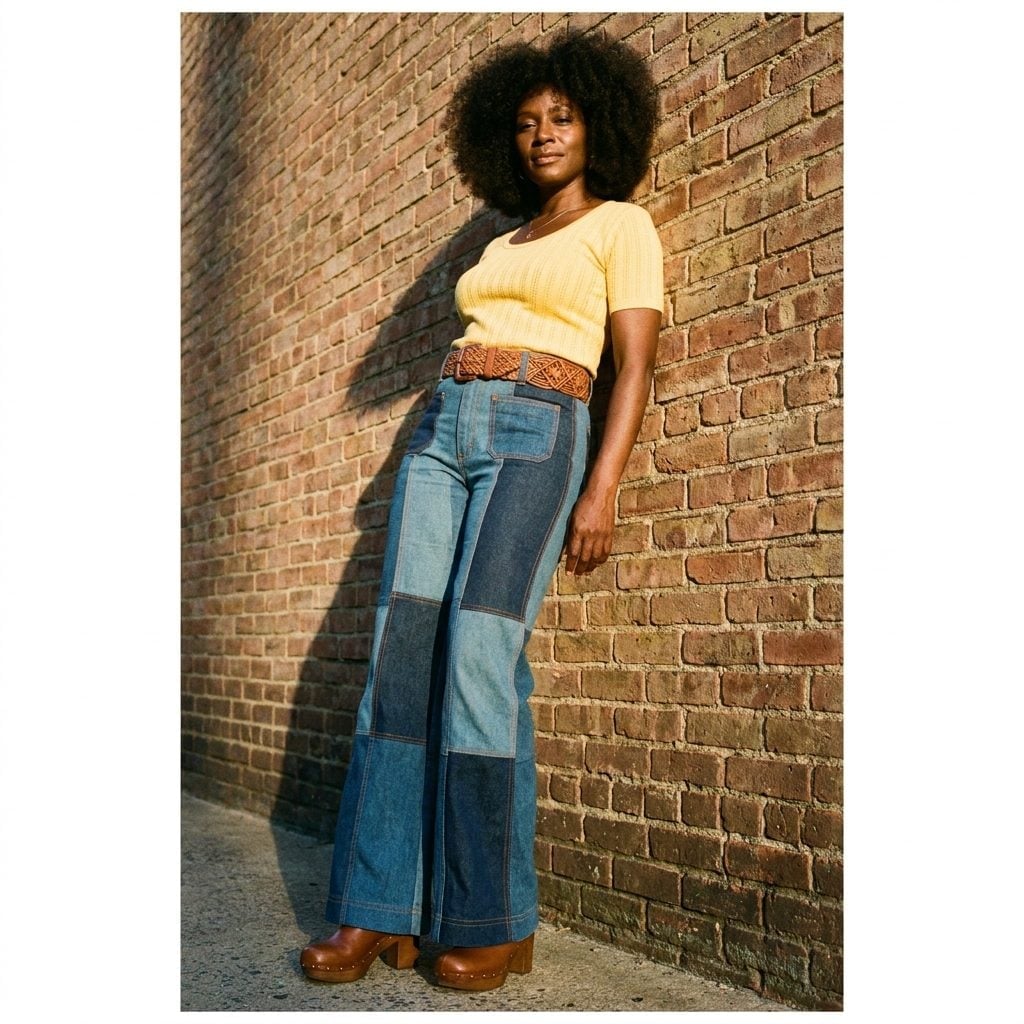 Patchwork Denim Jeans Stitched Together From Every Shade of Blue You'd Ever Owned