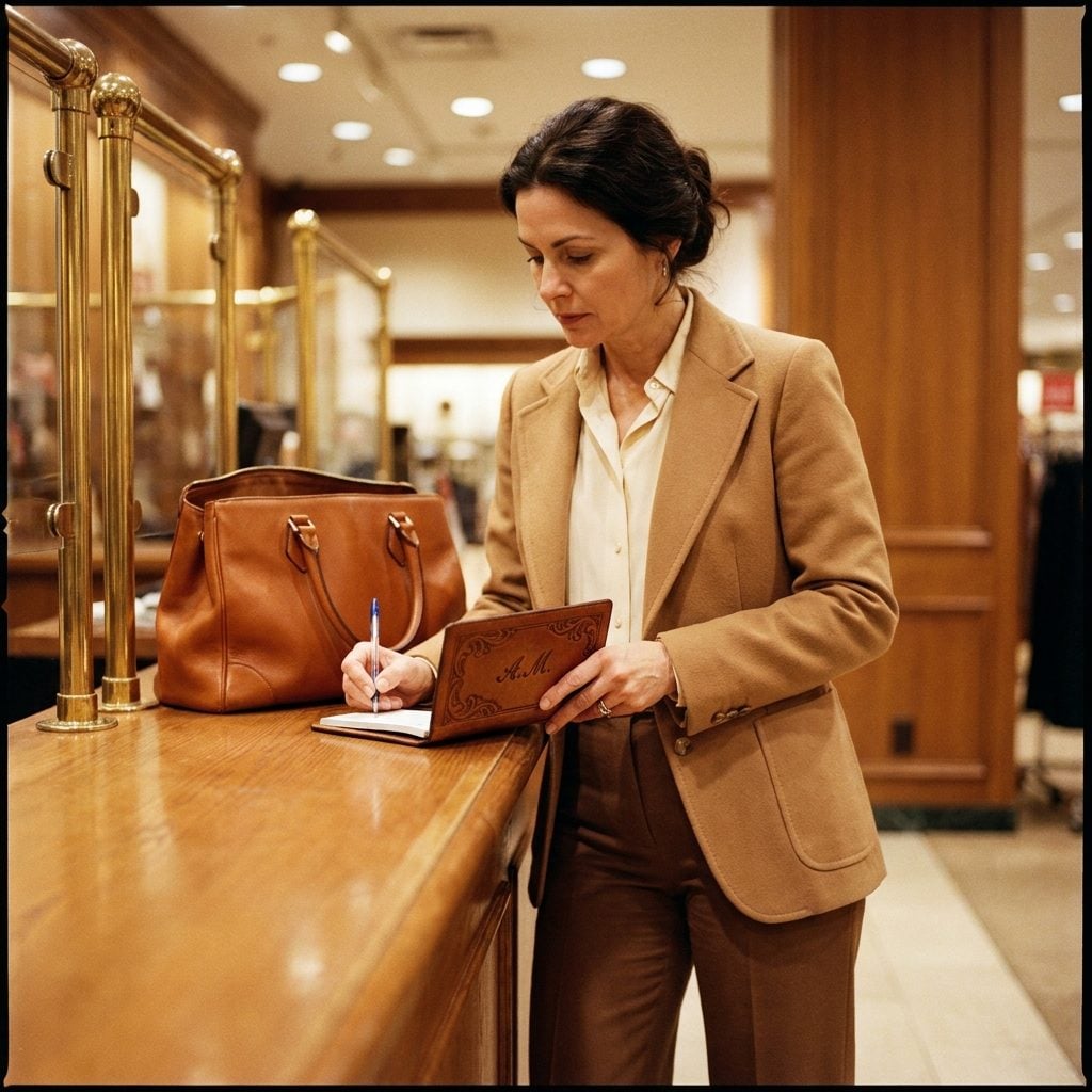 The Leather Checkbook Cover With Your Initials Tooled Into the Front