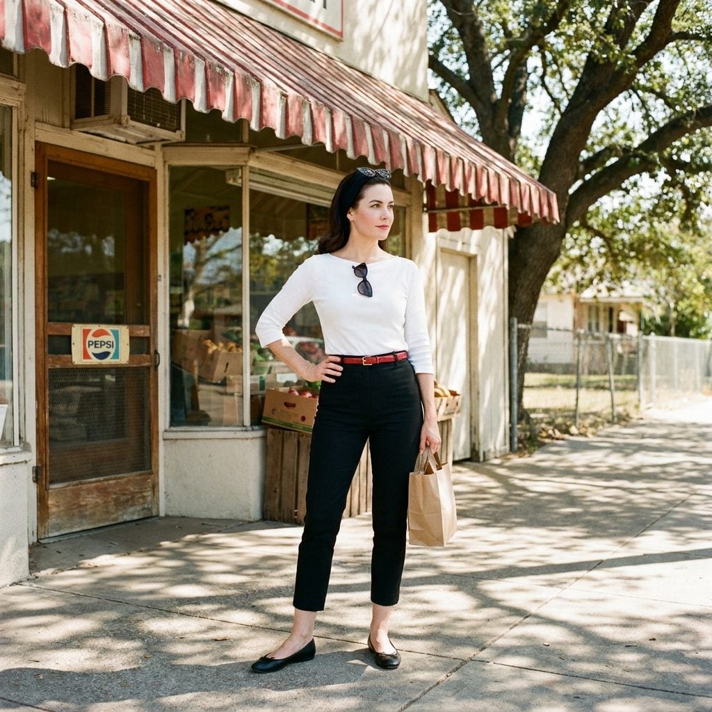 Cigarette Pants Cropped Above the Ankle, Because Someone Had to Be the Audrey of the Neighborhood