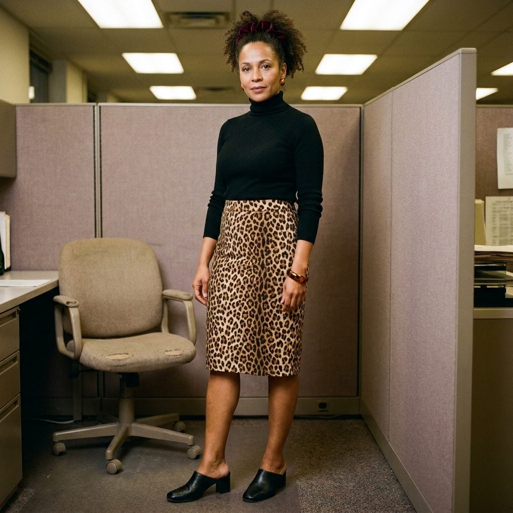 Leopard Print Pencil Skirt With a Fitted Turtleneck, Every Single Season, No Exceptions