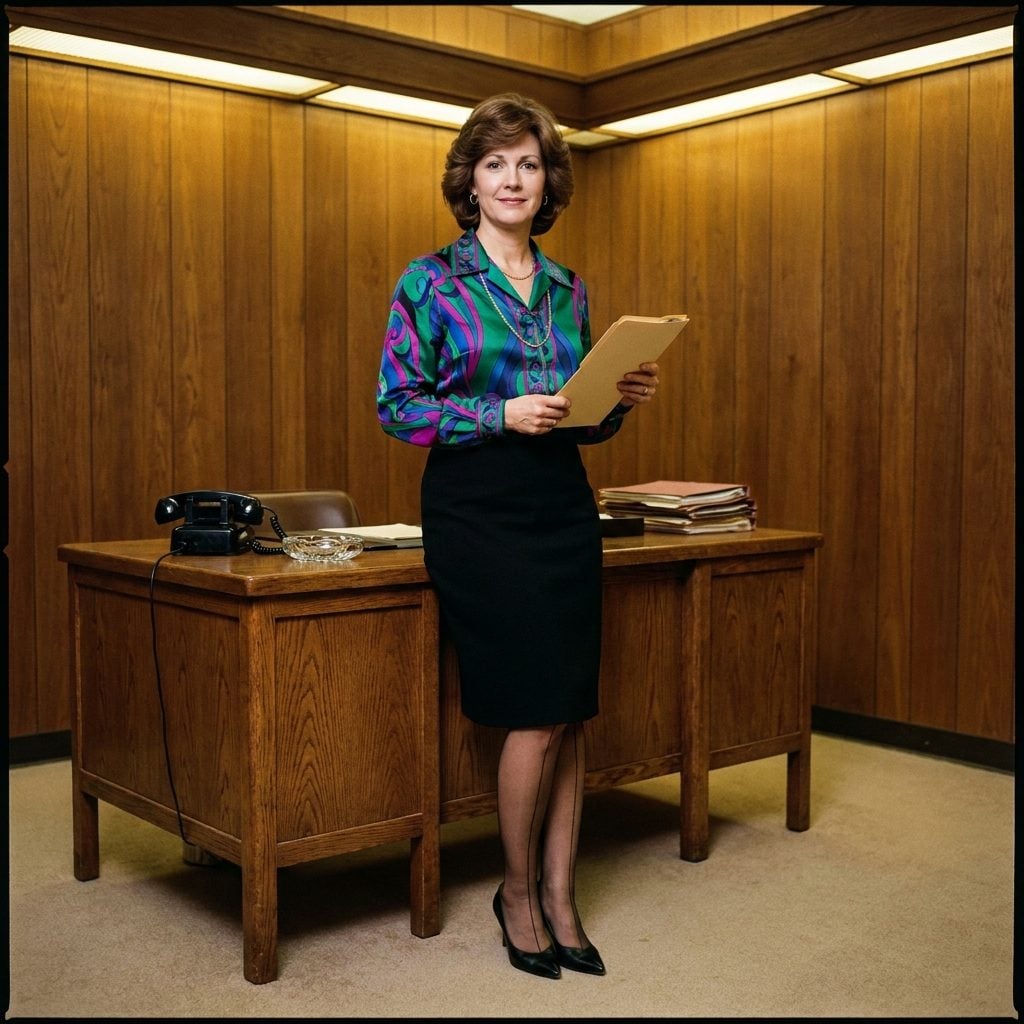 The Pucci-Print Blouse Tucked Into a Pencil Skirt Like You Were Running a Gallery, Not Filing TPS Reports