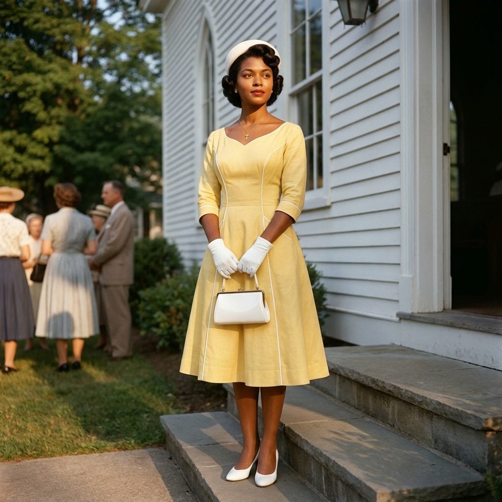 The Buttercup Yellow A-Line That Made Her the Brightest Thing in the Pew