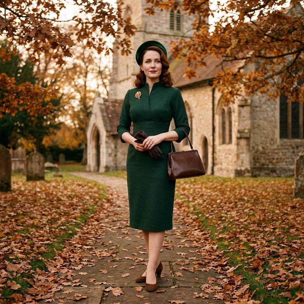 The Hunter Green Dress That Looked Like She'd Walked Out of a Painting