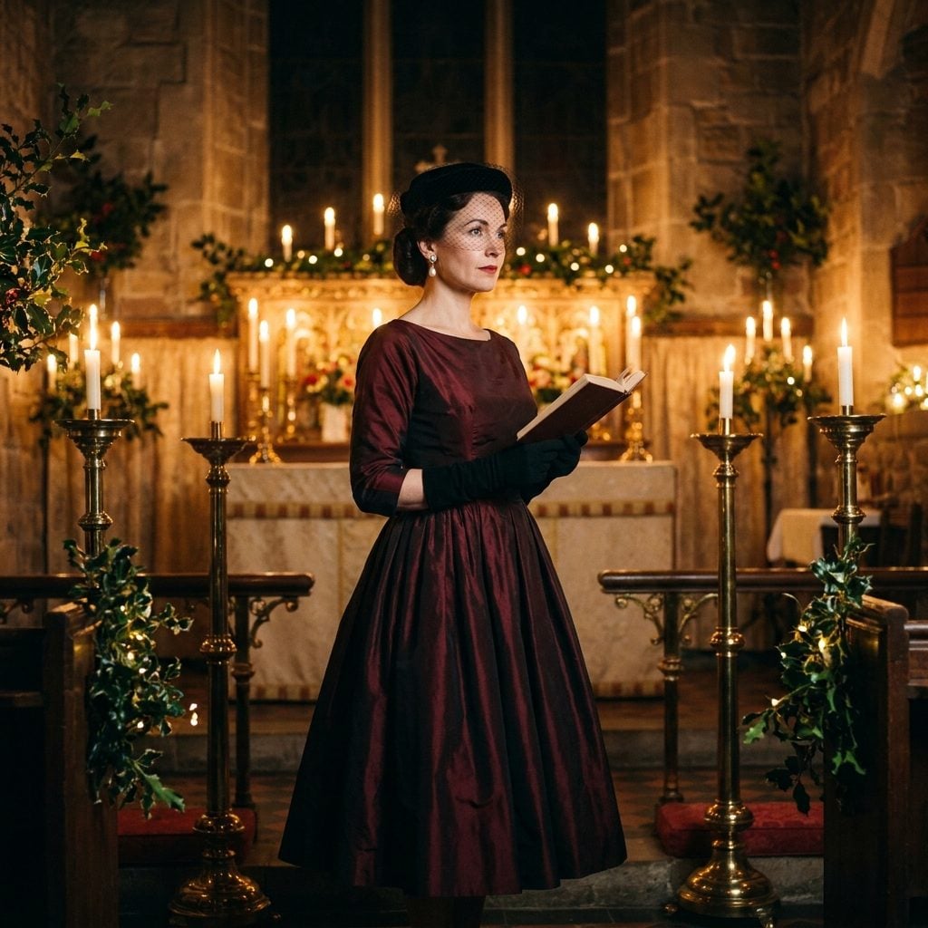 The Burgundy New Look Dress at Christmas Candlelight That Nobody in That Chapel Has Ever Forgotten