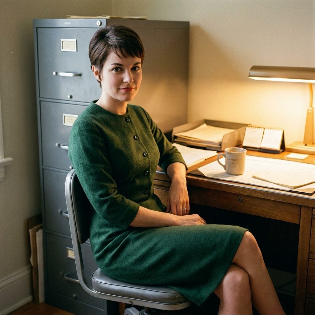 The Forest Green Wool Dress With Front Buttons That Got Worn Every Single Tuesday