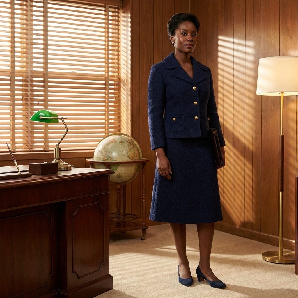 The Navy Boucle Skirt Suit That Meant You'd Made It to the Third Floor