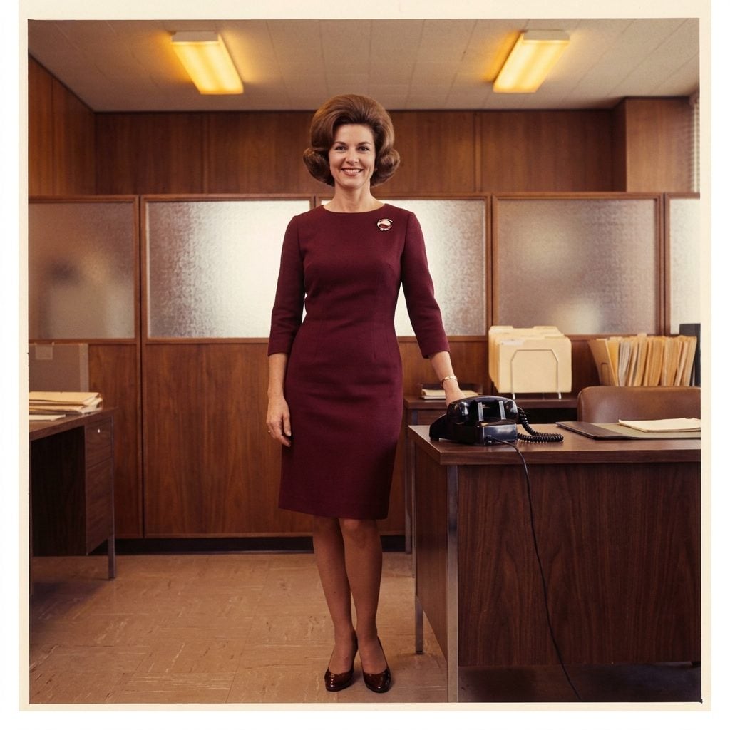 The Burgundy Sheath Dress and Brooch That Said 'I Run This Floor' Without a Word