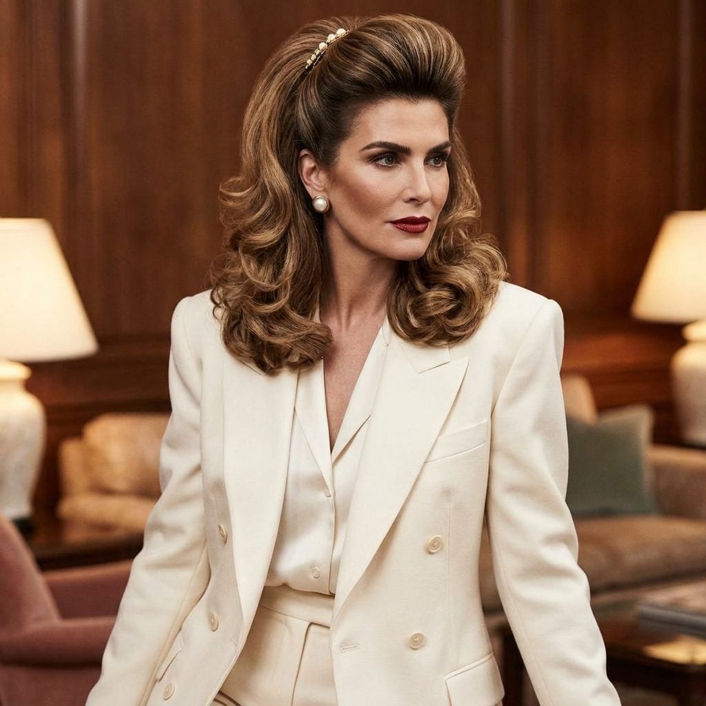 The Big Teased Half-Up Ponytail That Meant You Were Trying (And It Worked)