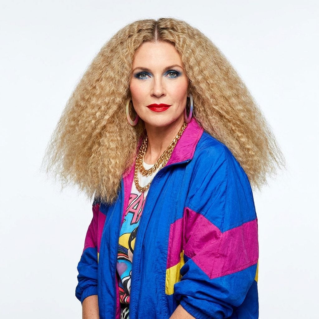 Crimped Hair from Root to End, Because Smooth Was Simply Not the Goal