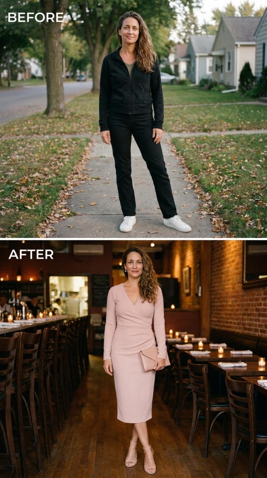 Blush Wrap Dress, Strappy Heels, and the Art of Showing Up Anyway