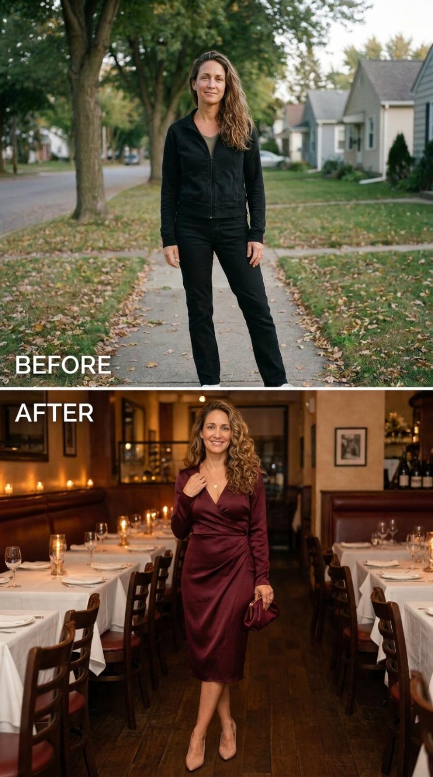 Burgundy Satin, Candlelight, and the Night She Stopped Waiting
