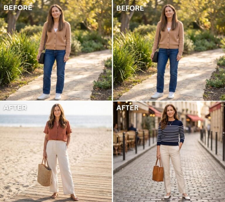 He Thought AI Could Dress His 45 YO Wife for Summer Better Than Pinterest. She Laughed At First… Then Saw the 31 Before & After Looks