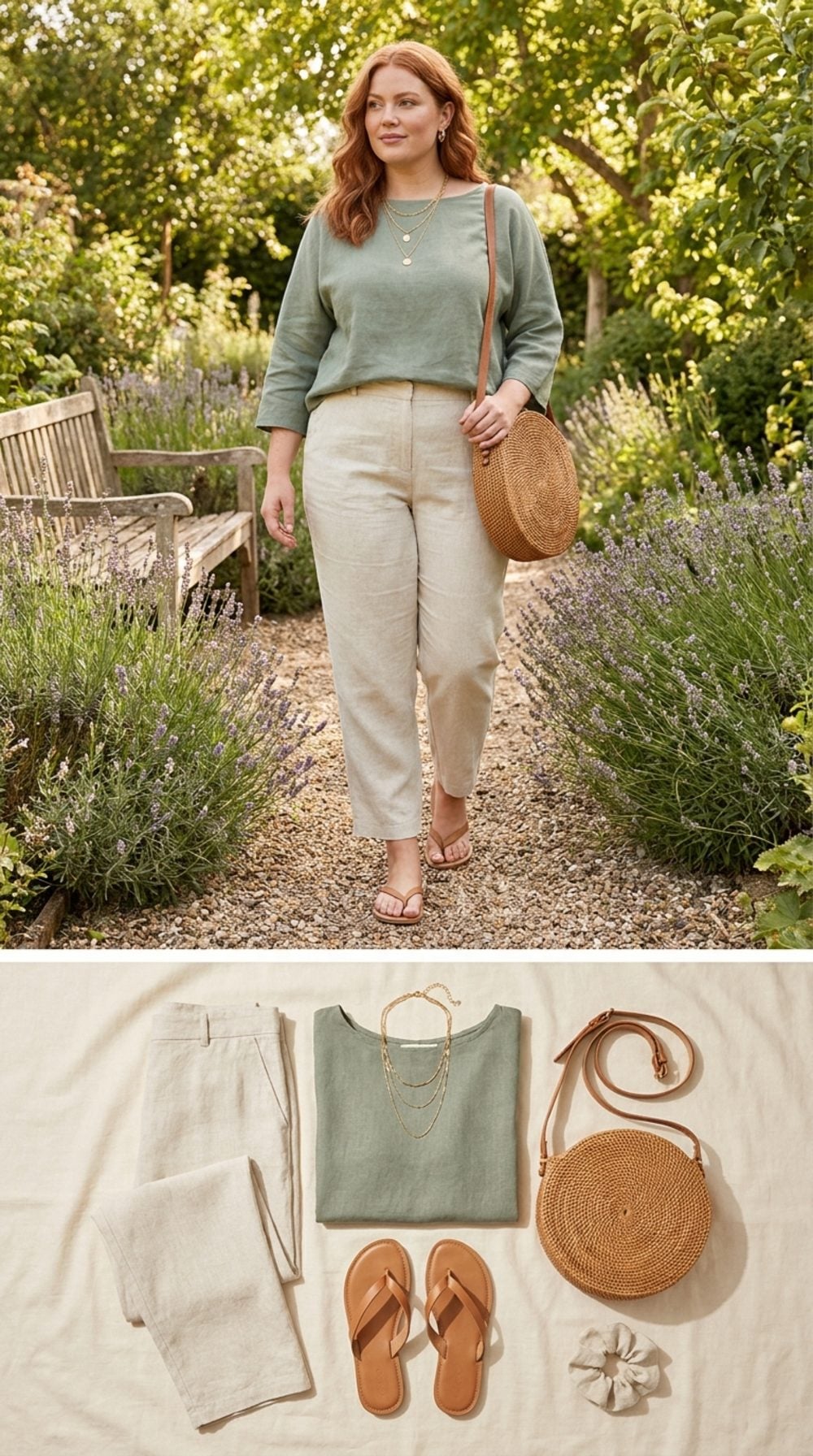 Garden Sage and Natural Linen: Easy Warmth in Woven Textures and Layered Gold