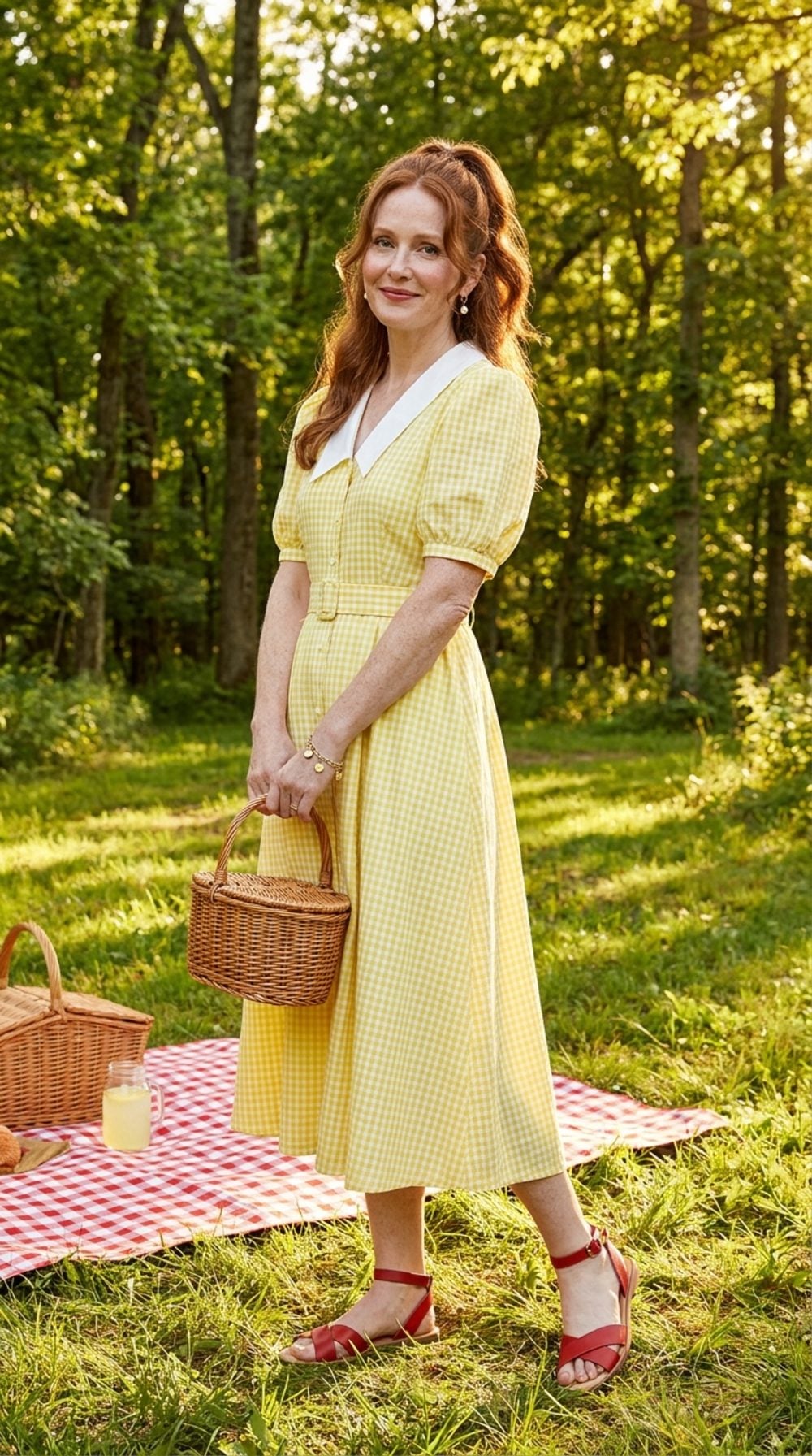 Lemon Gingham at a Picnic: The Red Flat's Cheerful, Non-Negotiable Co-Star