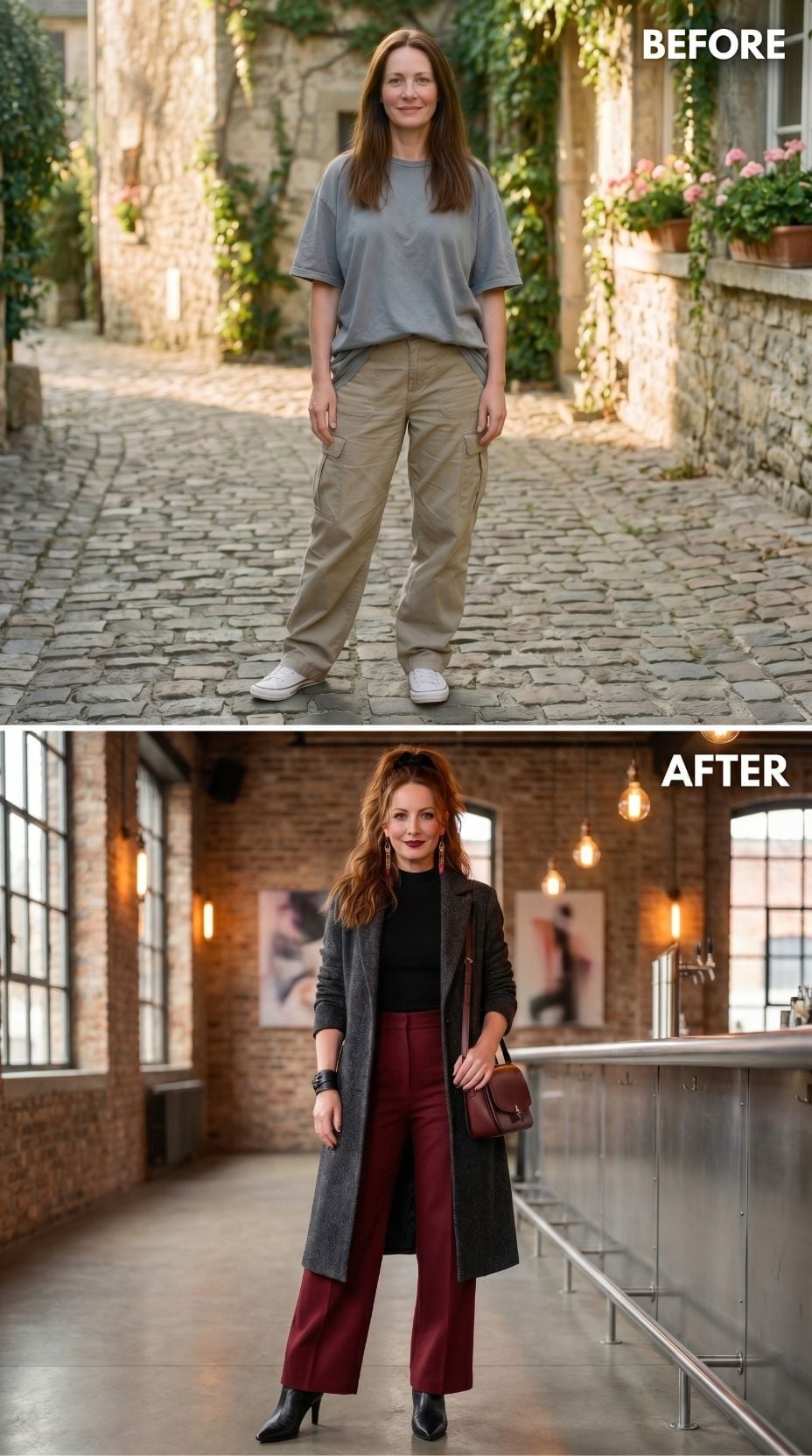 Burgundy Trousers, Brick and Edison Light, and What Happens When Fit Stops Being the Enemy
