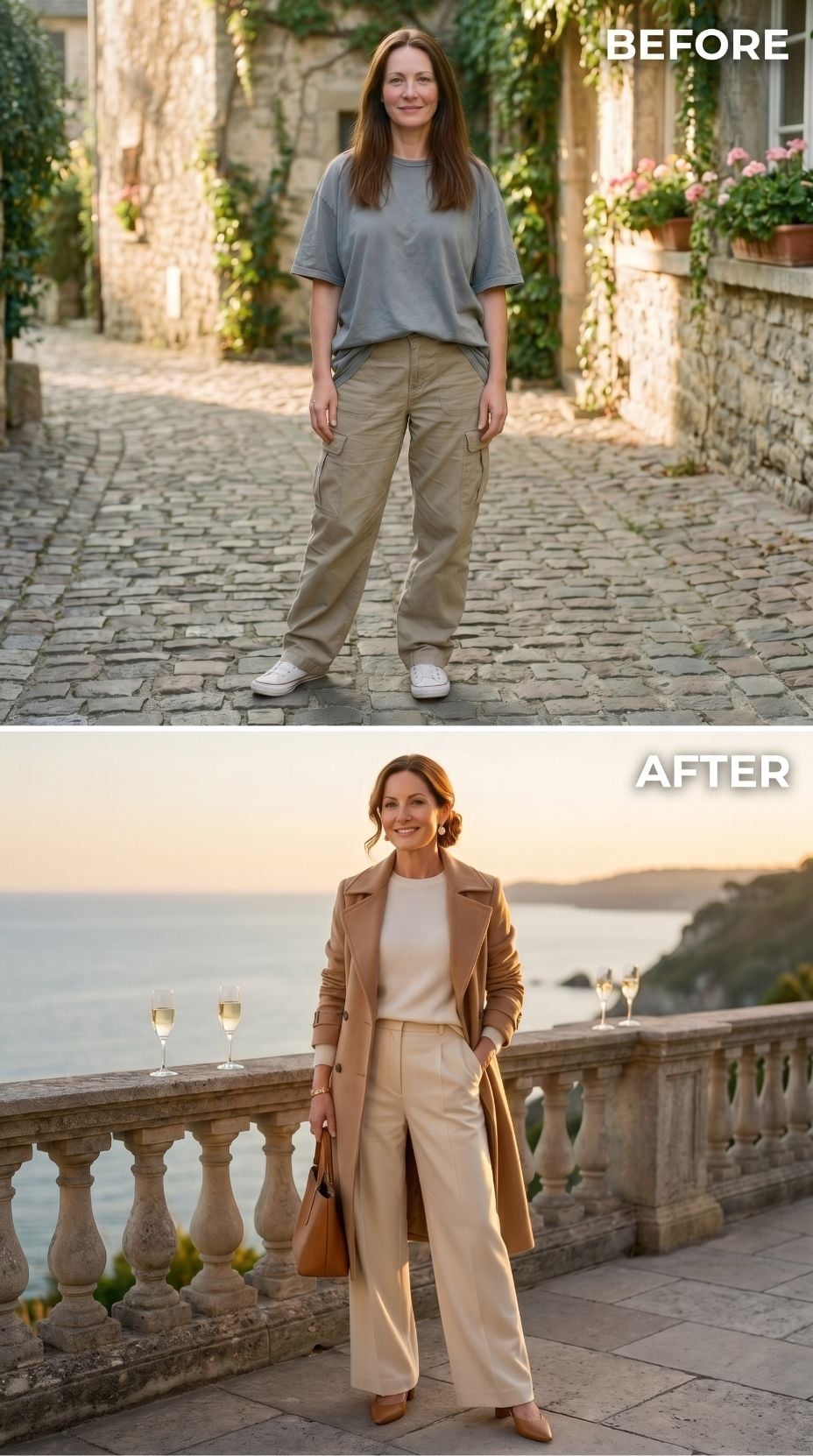 Camel Coat, Coastal Sunset, and What Happens When Comfort Gets to Be Beautiful