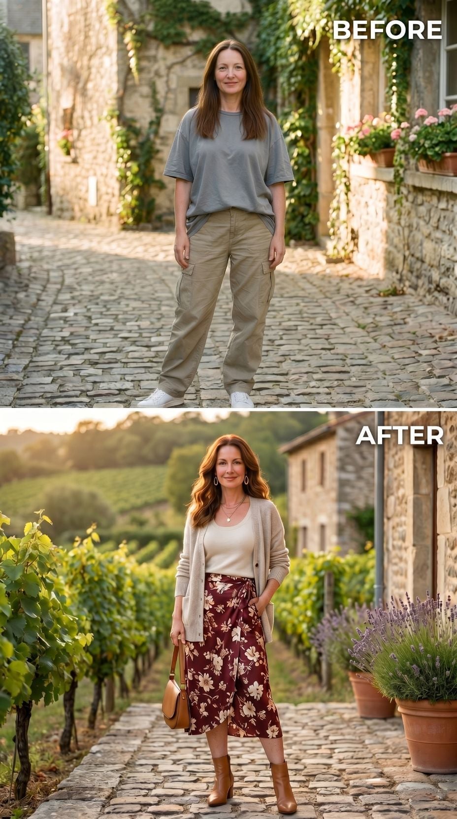 Floral Midi, Vineyard Light, and Why Comfortable Was Never the Problem