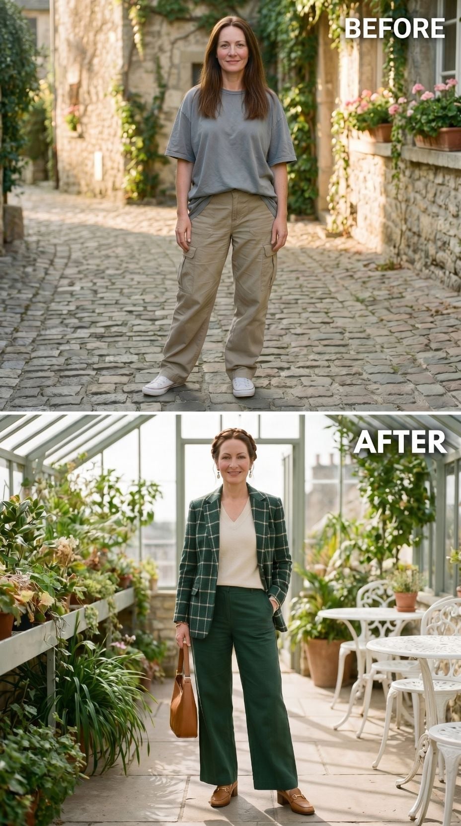 Green Plaid, a Greenhouse Setting, and the Blazer That Settled the Comfort Debate