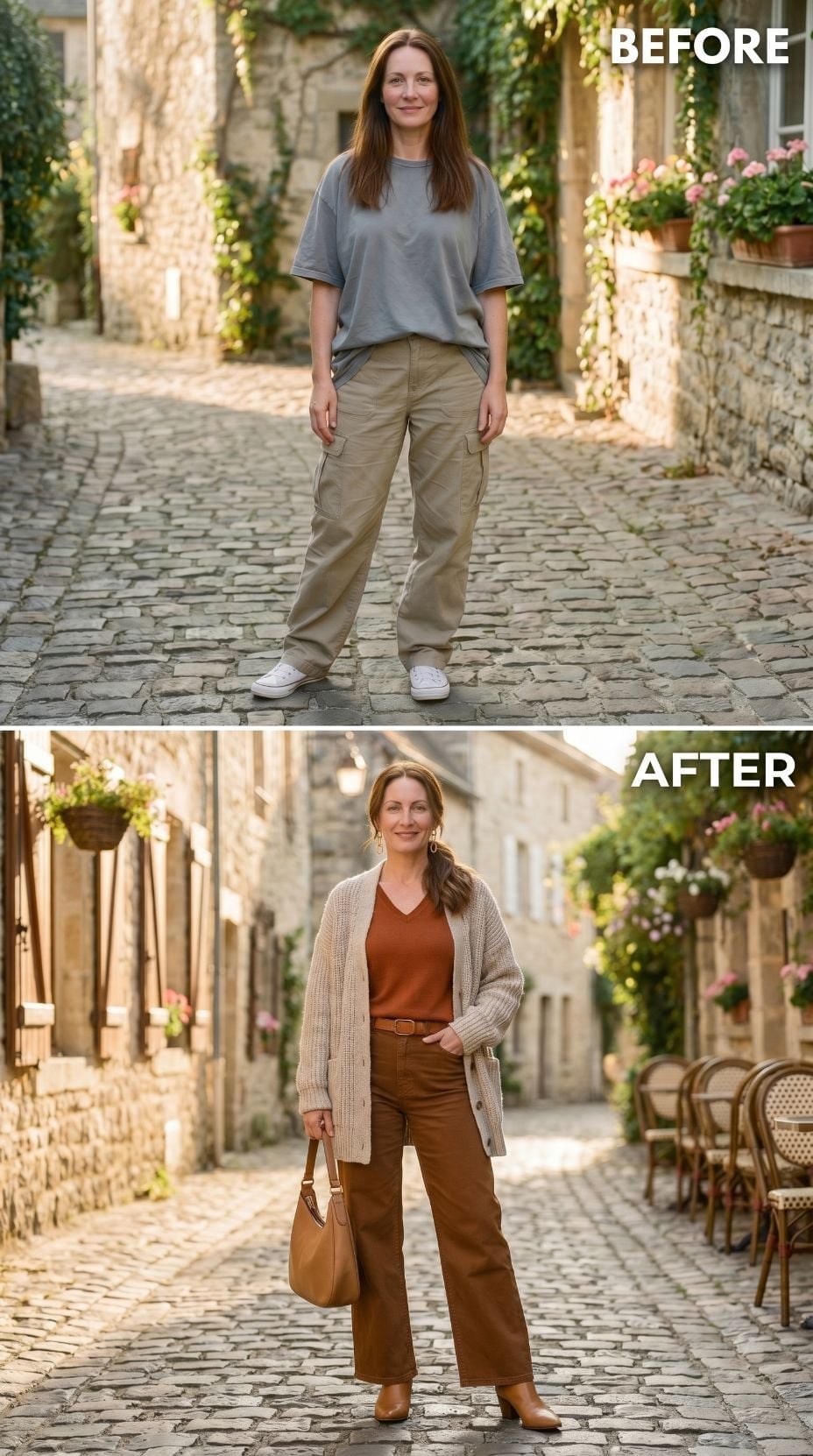 Rust Tones, Cobblestone Light, and What a Cardigan Does When It's Not Hiding Anything