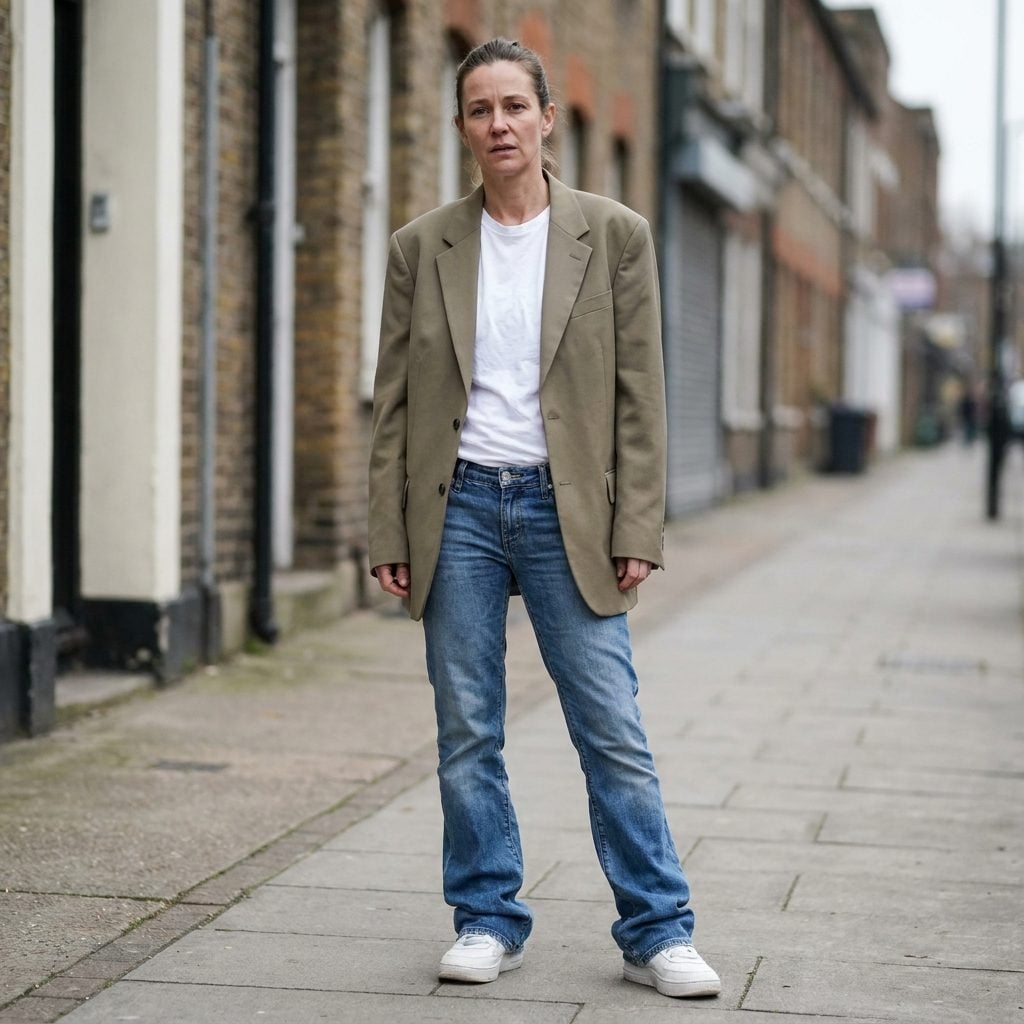 The Boxy Blazer + Low-Rise Bootcut Combo That's Aging You 10 Years