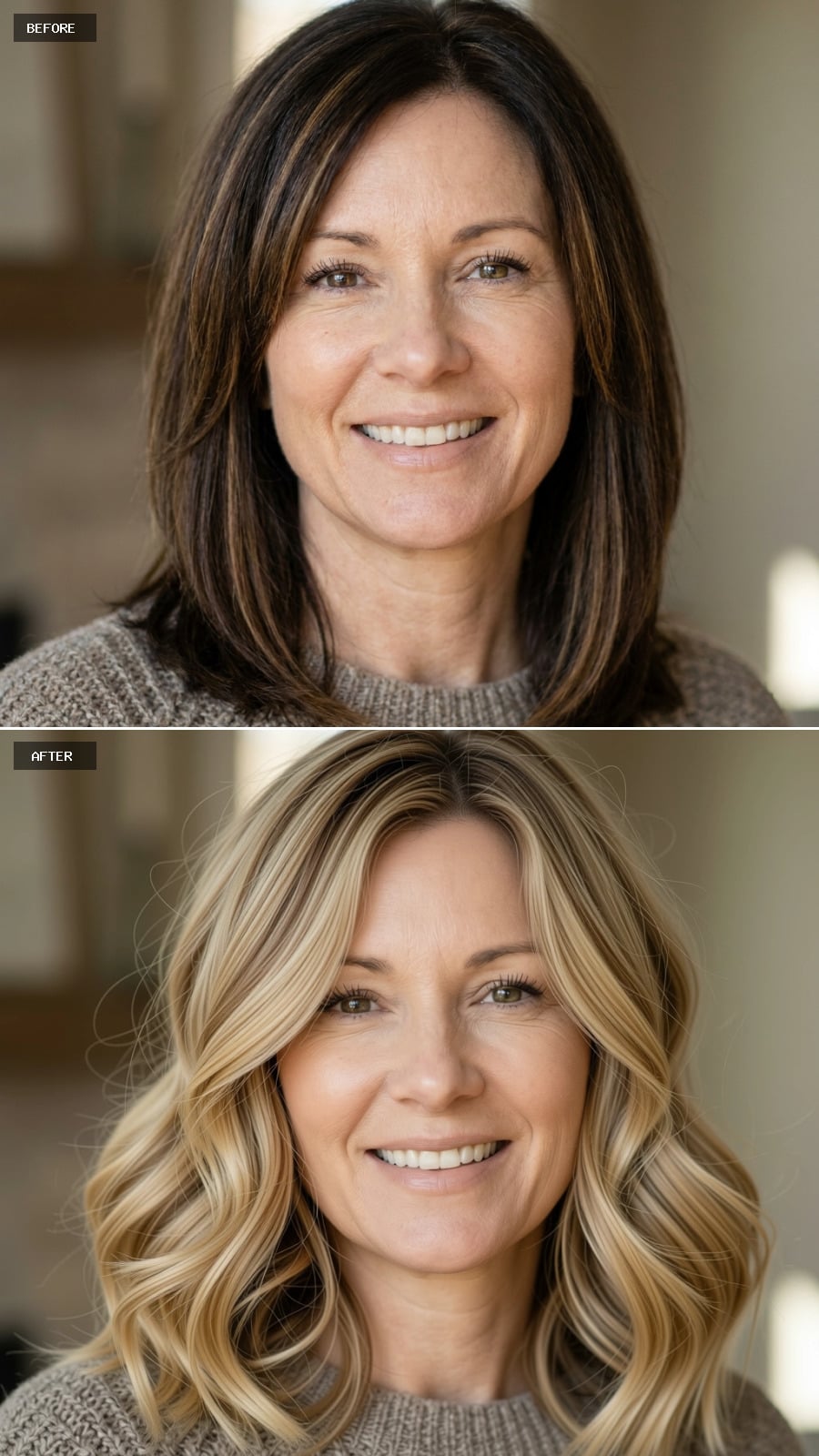Straight Dark Bob to Blonde Waves: When Color Does More Work Than the Cut